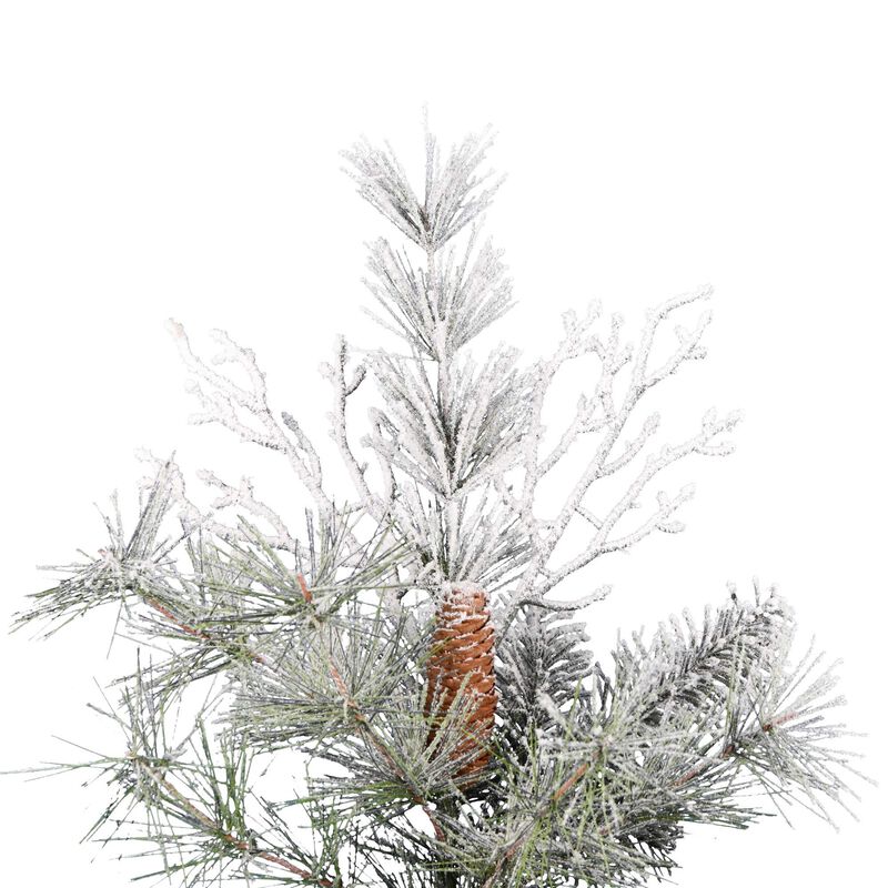 Vickerman Flocked Cheshire Artificial Christmas Tree Unlit image number 1