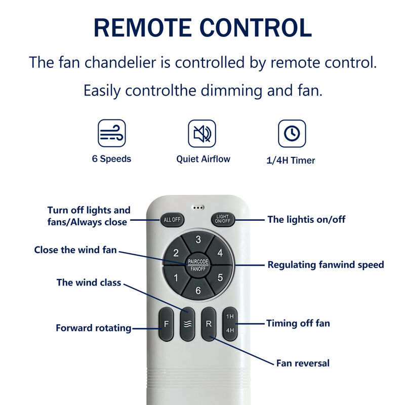 ELEMENT ACE 52-Inch Solid Wood Blade Ceiling Fan with Light Kit and Remote Control for Indoor Outdoor Use image number 7