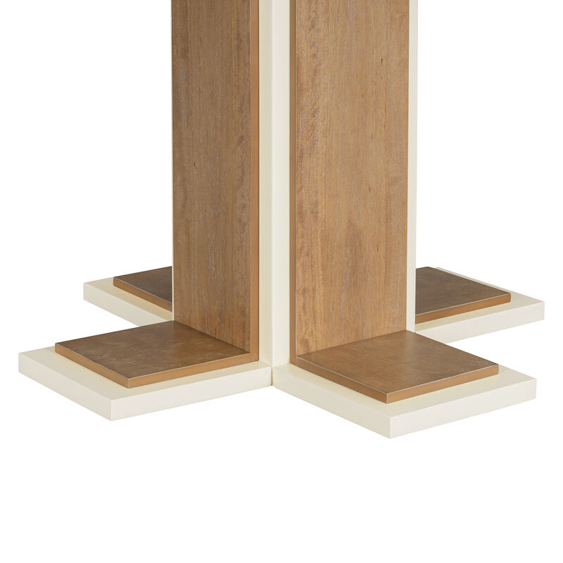 Merax Extendable Dining Table with a Middle Leaf