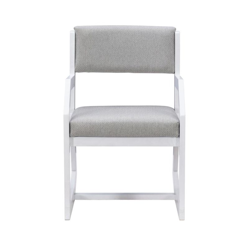 Linon Robin 2 Position Sled Base Chair White