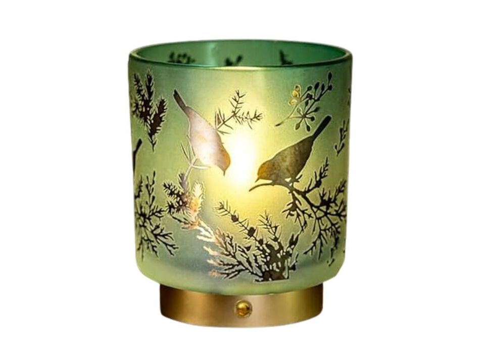 Rechargeable Cordless Dimmable Glass Table Lamp For Bathroom Entryway