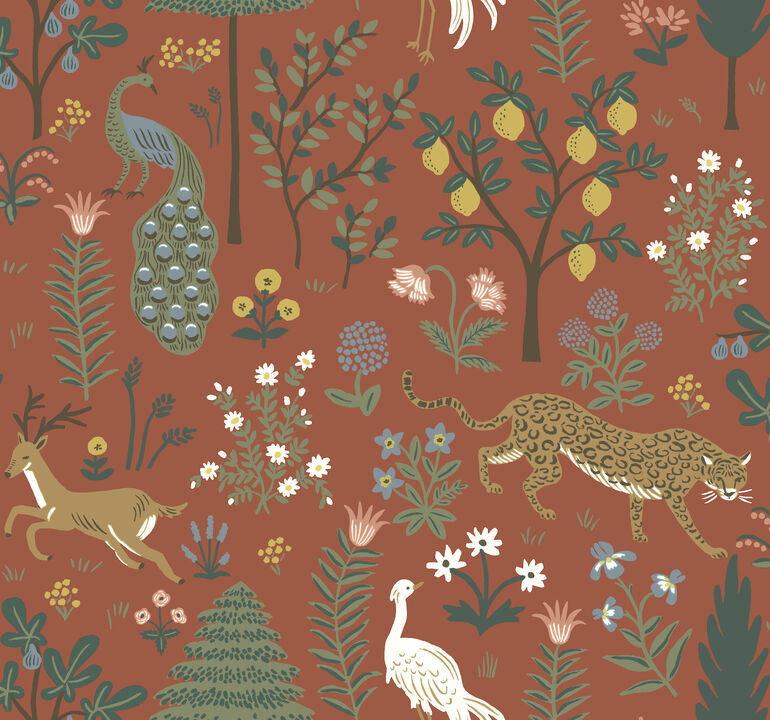 Menagerie Rust Wallpaper