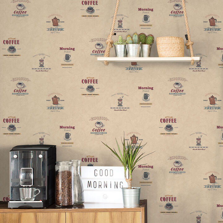 Kitchen Recipes Novelty Beige Wallpaper G12242