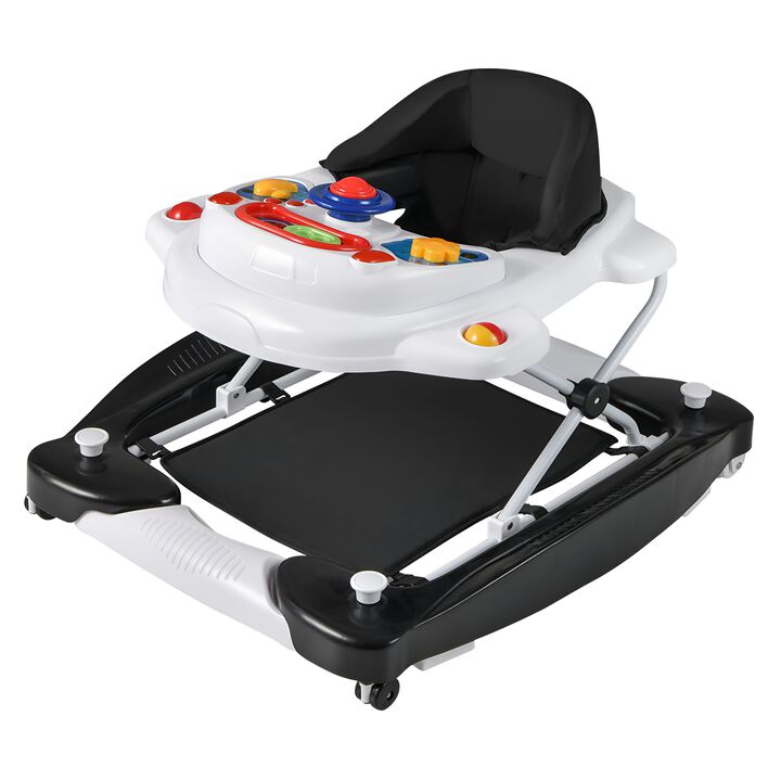 6-in-1 Multifunction Baby Walker with Adjustable Height Foldable