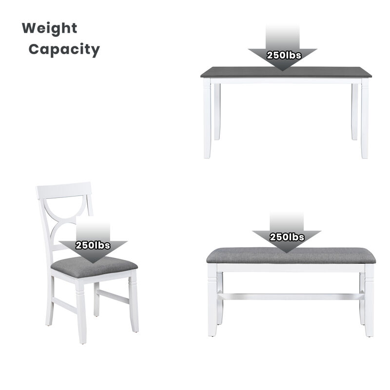 Streamdale 6-Piece Dining Table Set with Upholstered Seating image number 3
