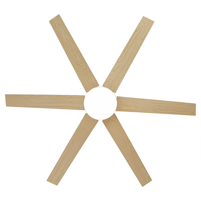 60" Modern White 3CCT Integrated LED Ceiling Fan with Remote