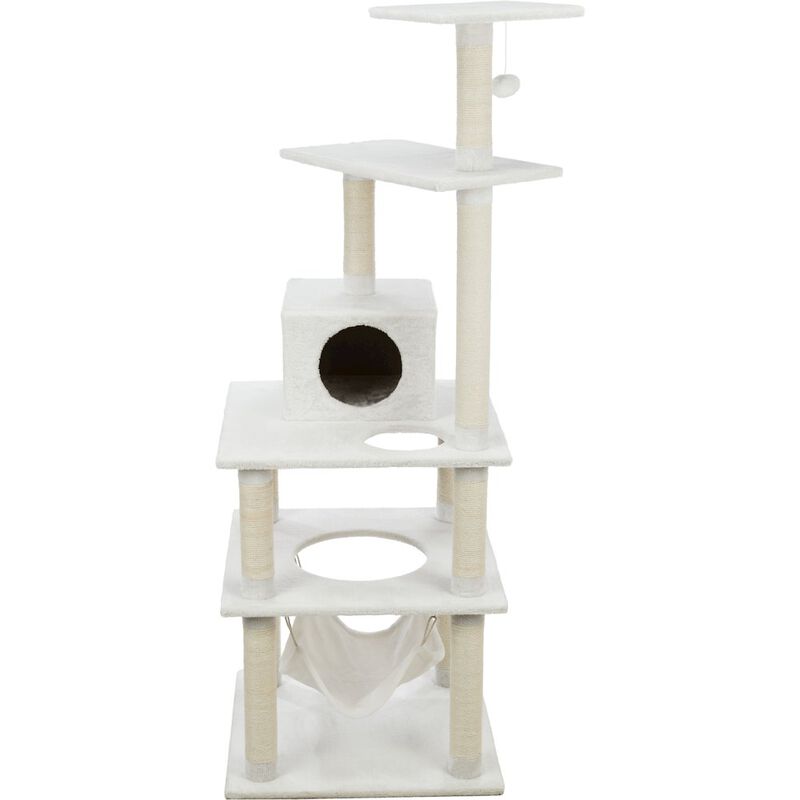 TRIXIE Abby Plush 4-Level Cat Tree with Sisal Scratching Posts Condo & Cat Toy image number 0