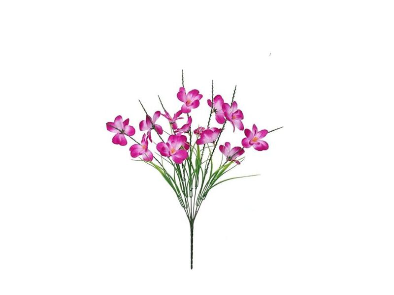 6 Bundle Fuchsia Artificial Outdoor Plants UV Resistant Vase Filler image number 0