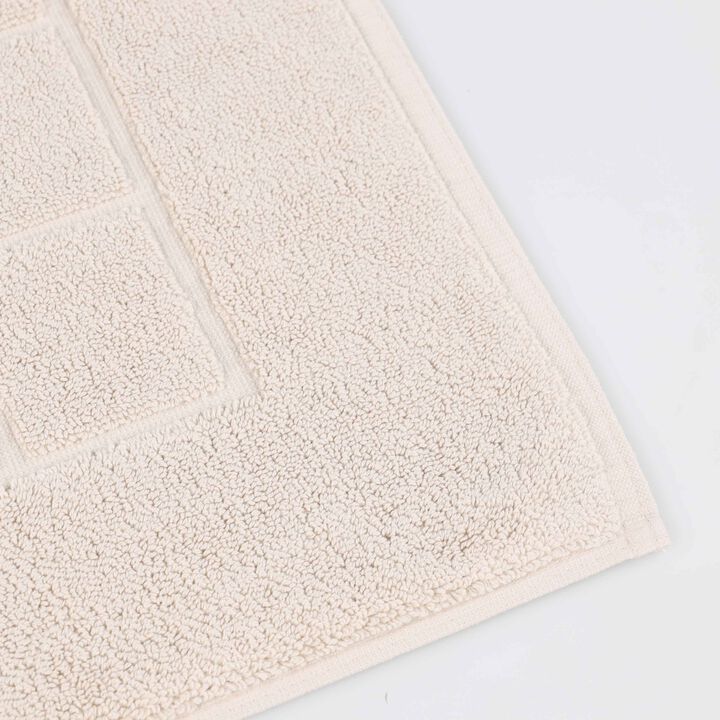 Washable Cotton Checkered Bath Rug Set of 2 for Bathrooms