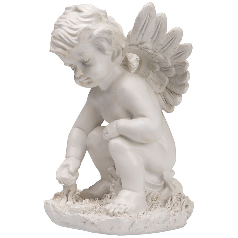Reaching Cherub Angel Outdoor Garden Statue - 12" image number 3