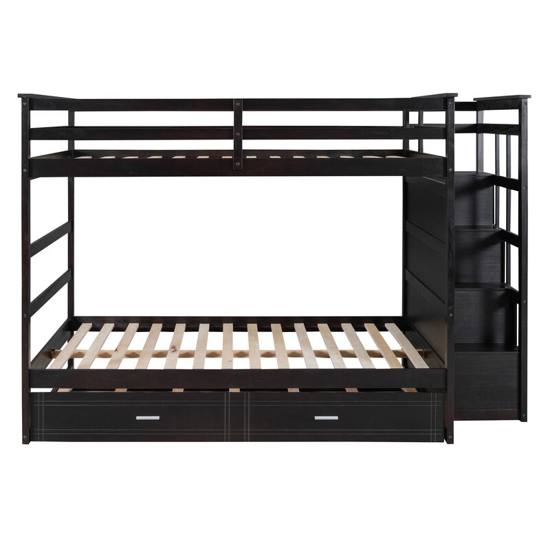 Merax Full Bunk Bed with Twin Size Trundle