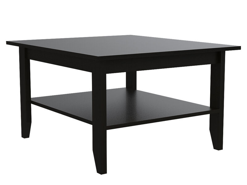 DEPOT E-SHOP Sahara Coffee Table, Four Legs, One Shelf, Black