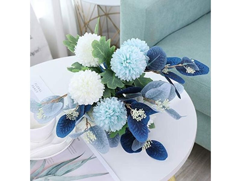 Artificial Hydrangea Flowers Vase Filler Ceramic Flower Arrangements image number 2
