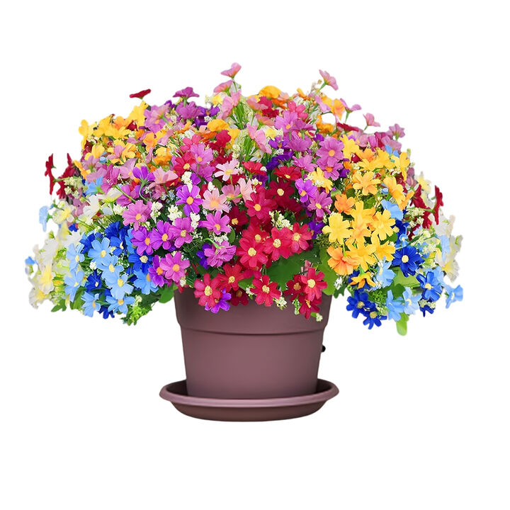 12 Bundle Artificial Hanging Flowers UV Resistant Outdoor Garden Porch Decor