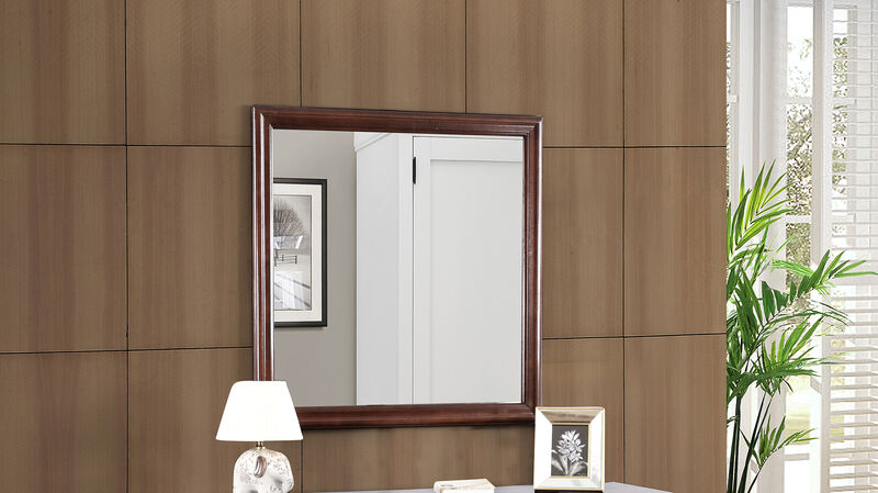 38 in. x 38 in. Classic Square Wood Framed Dresser Mirror image number 6