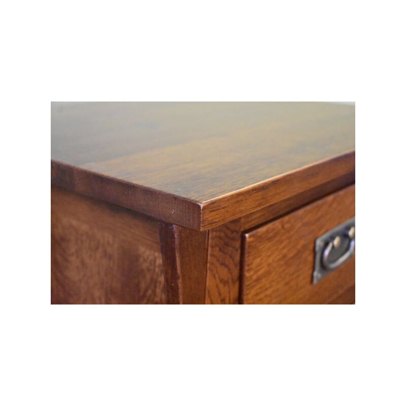Crafters and Weavers Mission Style Solid Quarter Sawn Oak Keyhole Nightstand