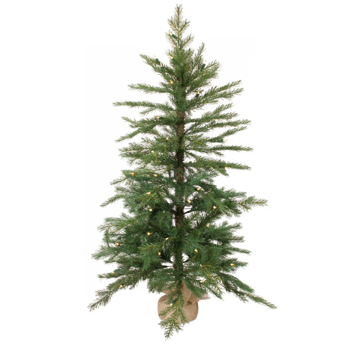 Tree in Burlap for Christmas and Winter Home Decor