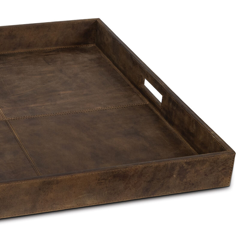 Derby Square Leather Tray