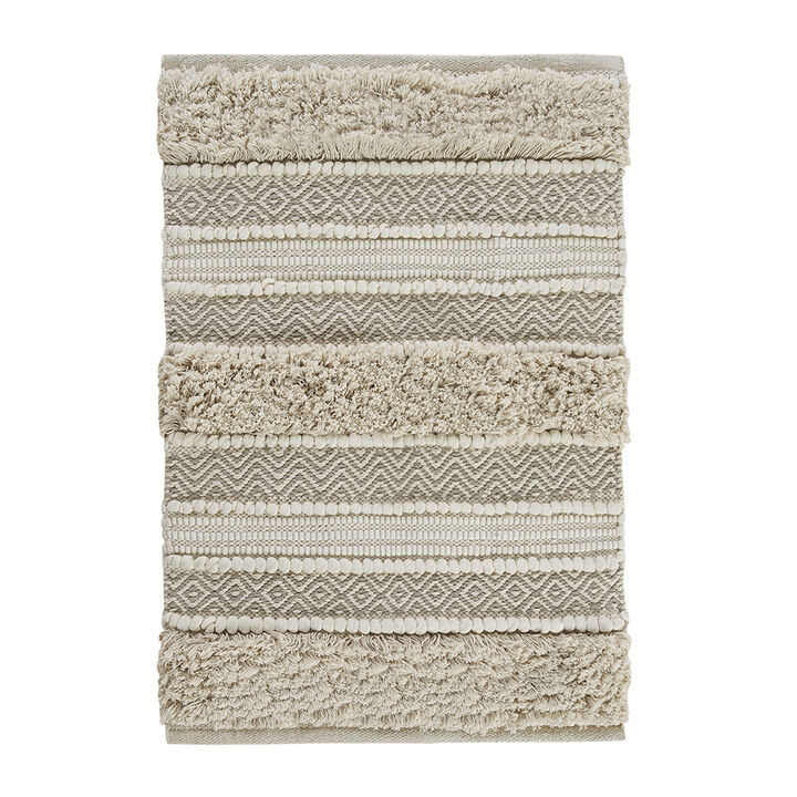 Gracie Mills Melba Stripe Handwoven Texture Bath Rug - 22x58"
