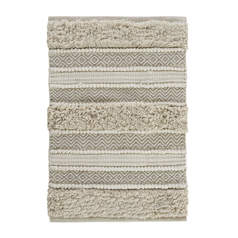 Gracie Mills Melba Stripe Handwoven Texture Bath Rug - 22x58"
