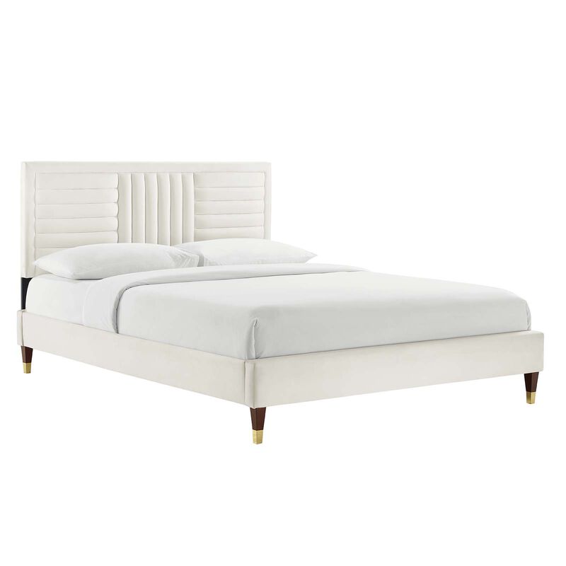 Modway - Sofia Channel Tufted Performance Velvet King Platform Bed image number 0