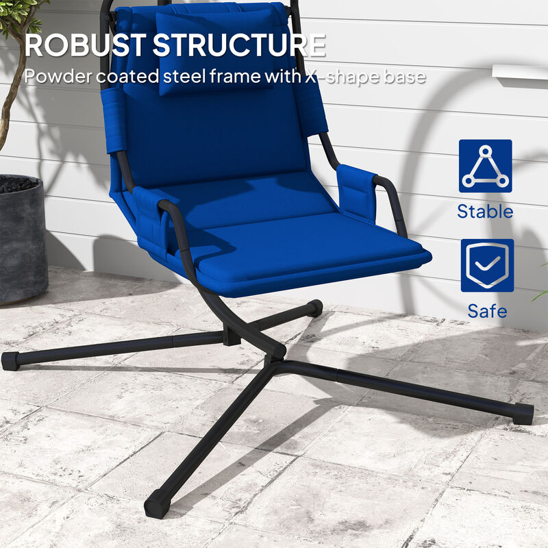 Hivvago Hammock Chair with Stand & Cushion image number 6