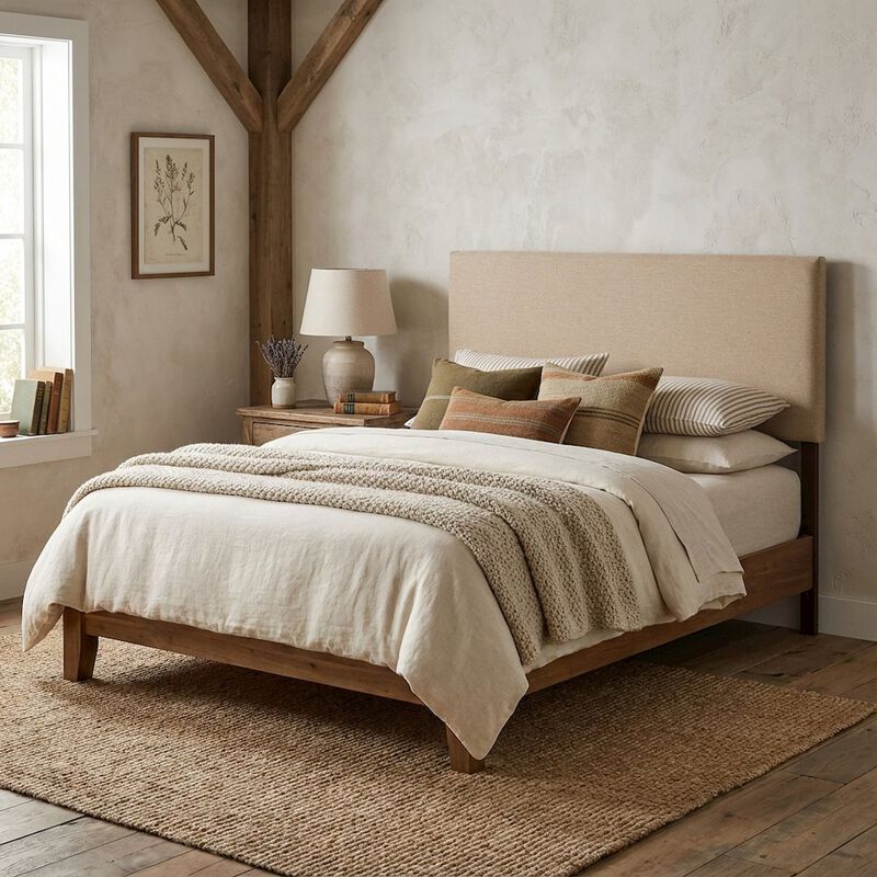 Upholstered Queen Headboard with Padded Design and Durable Frame image number 2
