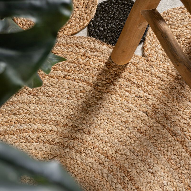 Ayana Two Tone Jute Hippy Round Area Rug