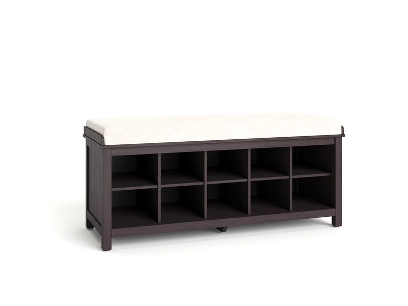 Solid Wood Entryway Shoe Bench 10 Pairs