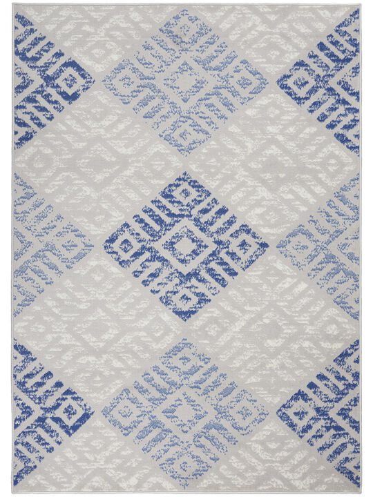 Whimsicle WHS18 Gray/Blue 4' x 6' Rug