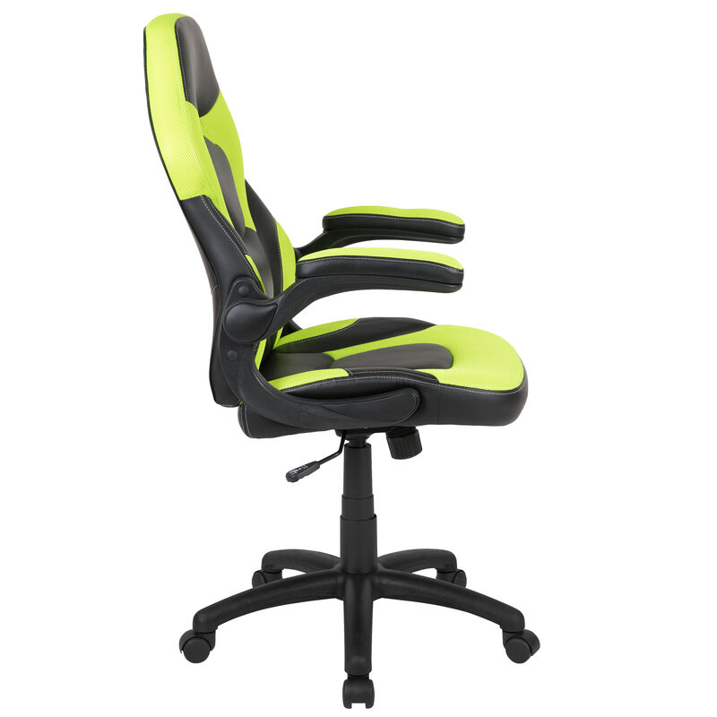 X10 Gaming Chair Racing Office Ergonomic Computer PC Adjustable Swivel Chair with Flip-up Arms, / LeatherSoft image number 7