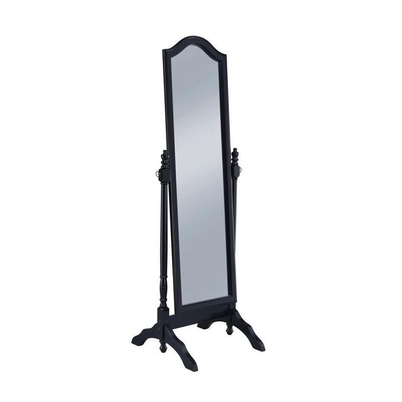 Coaster Co. of America Cabot Rectangular Cheval Mirror with Arched Top Black