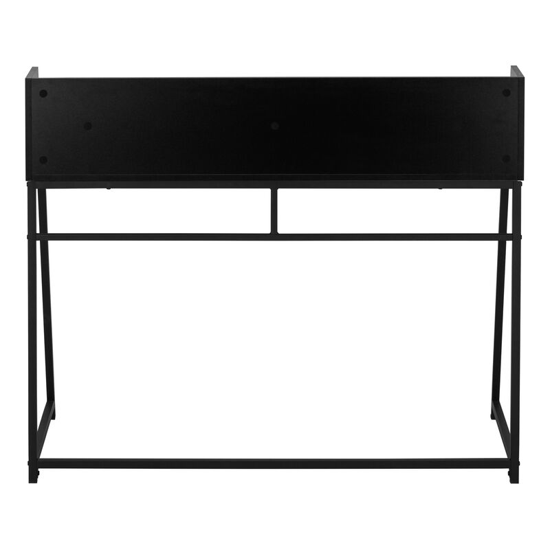 Monarch Specialties I 7547 Computer Desk, Home Office, Laptop, Storage Shelves, 48"L, Work, Metal, Laminate, Black, Contemporary, Modern