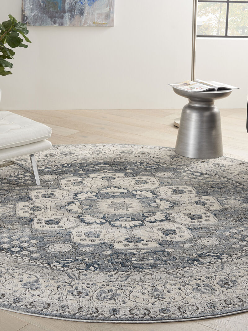 Quarry QUA07 Gray/Ivory 7&rsquo;10&rdquo; x Round Rug image number 6