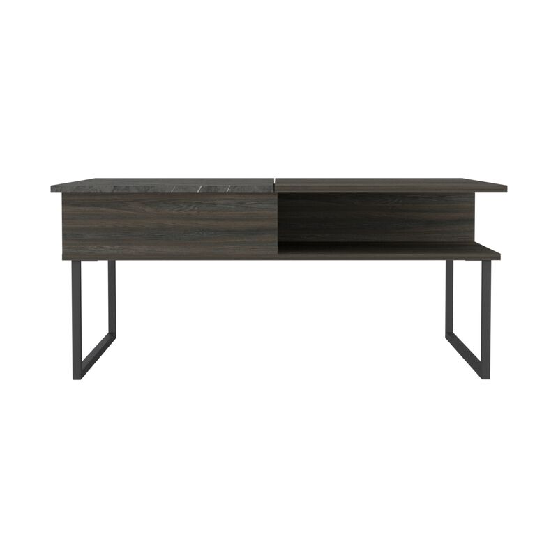 Armin Lift Top Coffee Table, One Shelf -Espresso / Onyx