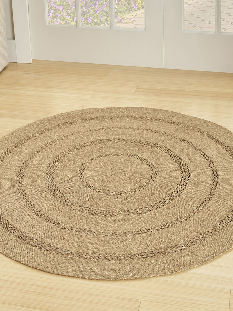 Natural Seagrass NSG01 Natural 5' x Round Rug image number 5