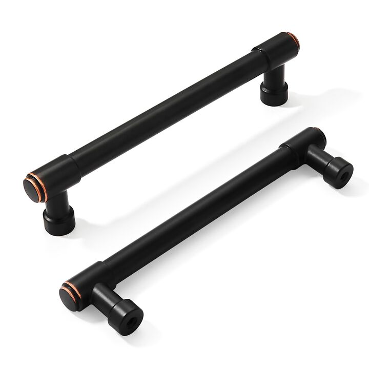 khtumeware 10 Pack Oil Rubbed Bronze Cabinet Pulls 6 Inch(152mm) Hole Centers Kitchen Cabinet Handles Cabinet Hardware Kitchen H