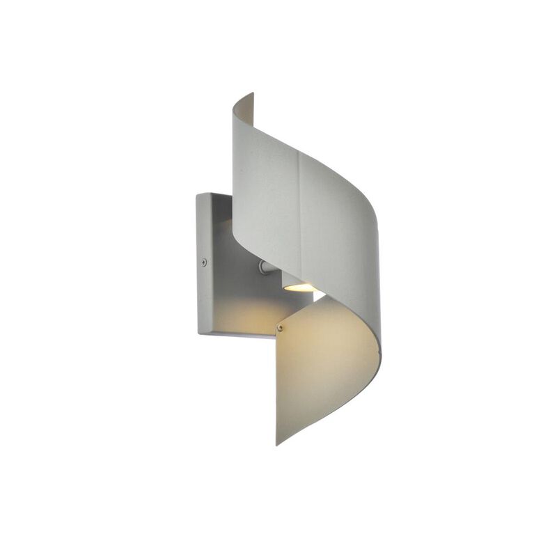 Living District Raine Integrated LED wall sconce  in silver