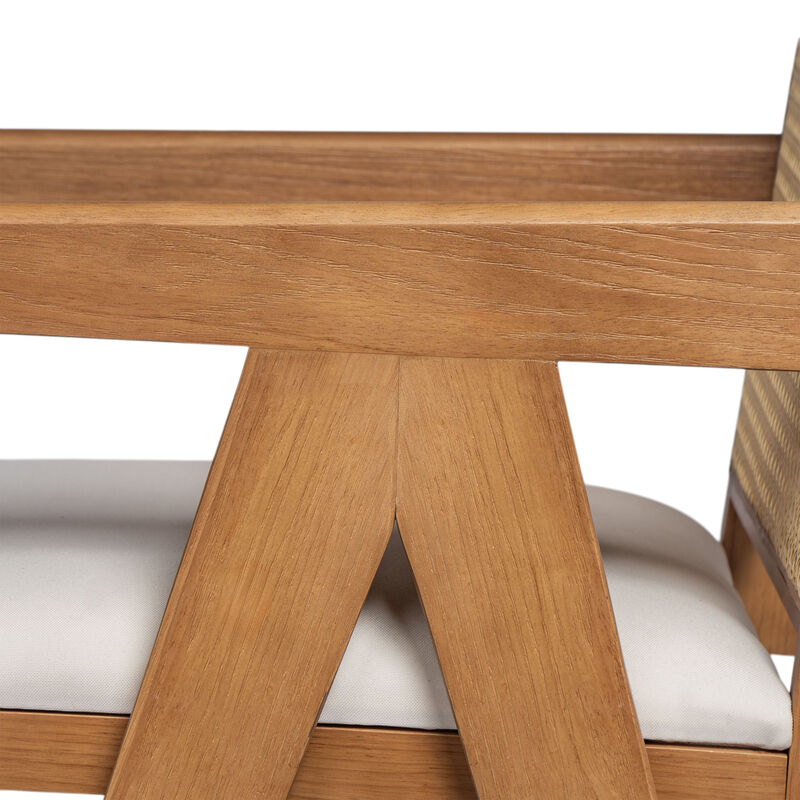 Merax Cream Woven Cane Plastic Backrest Bar Stool