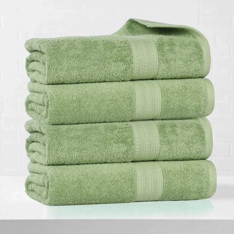 Ring-Spun Cotton 4-Piece Bath Towel Set &ndash; Soft & Absorbent Towels image number 1