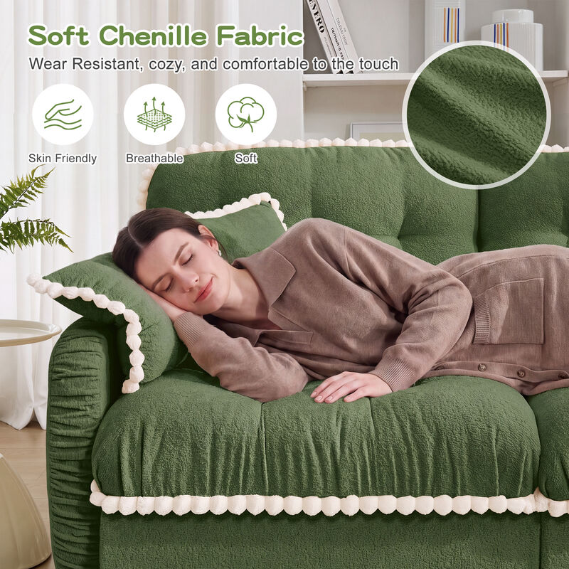 Ziworl Chenille Cloud L-Shaped Sectional image number 3