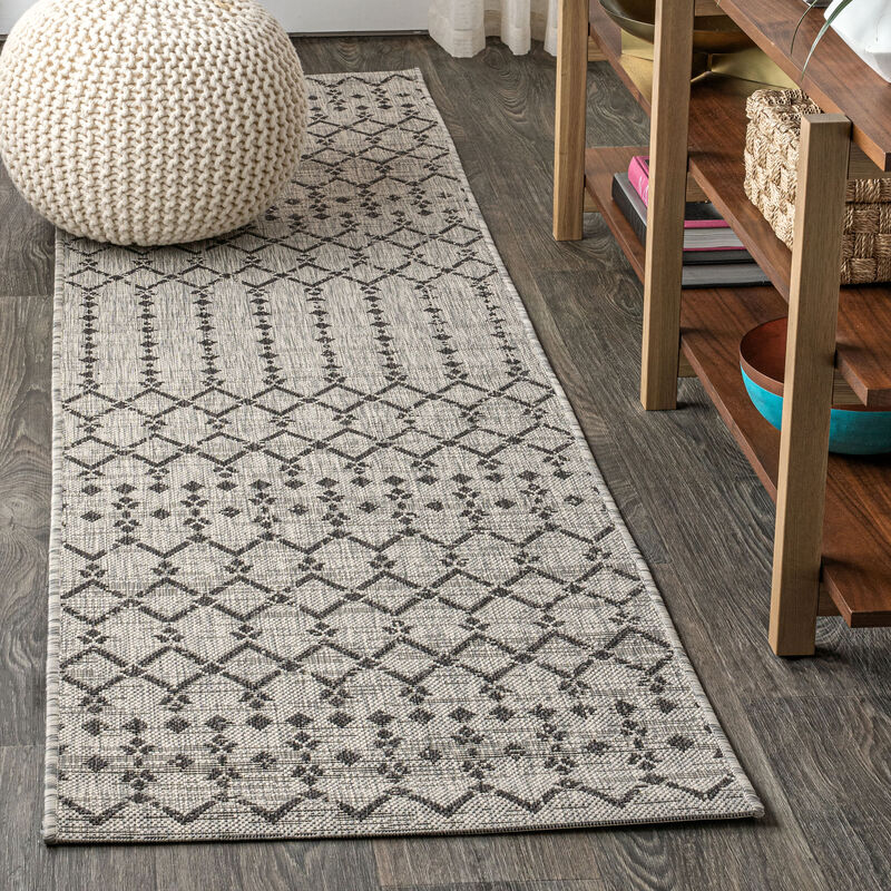 Ourika Moroccan Geometric Textured Weave Area Rug