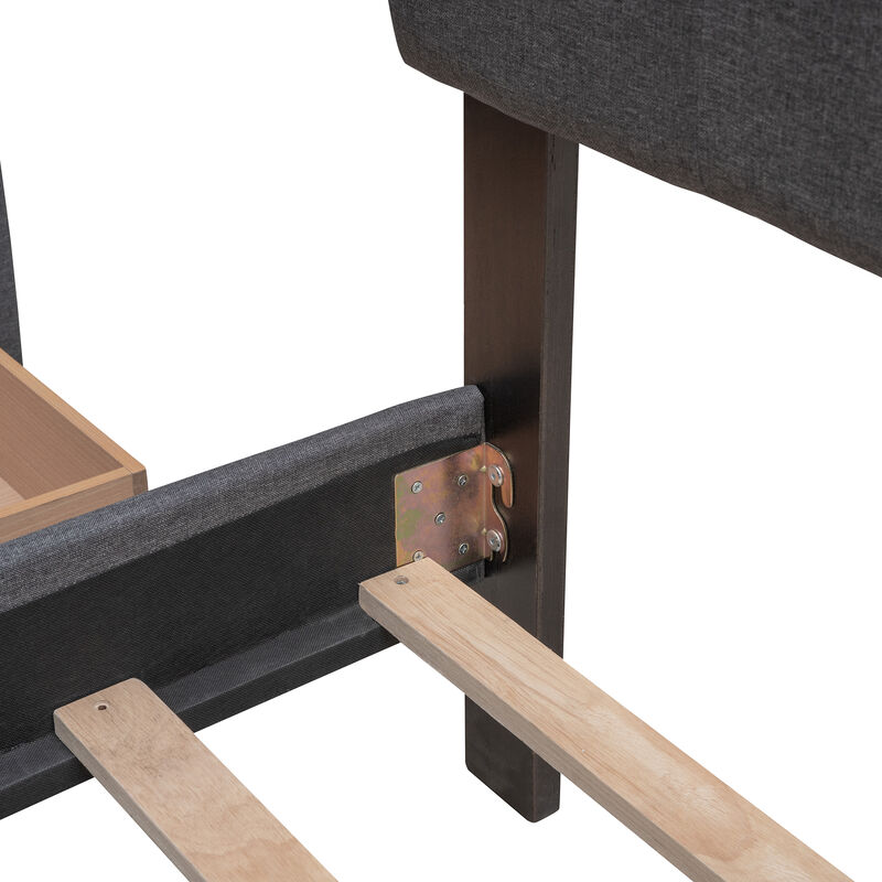 Quubpe Upholstered Platform Bed image number 4