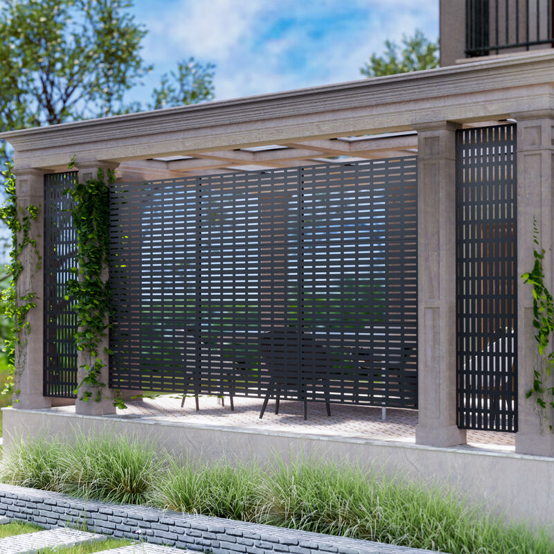 71*35.5 Metal Planter Box with Trellis