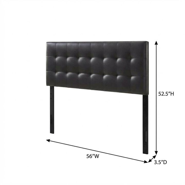 Upholstered Vinyl Full Headboard with Plush Padding and Sleek Design