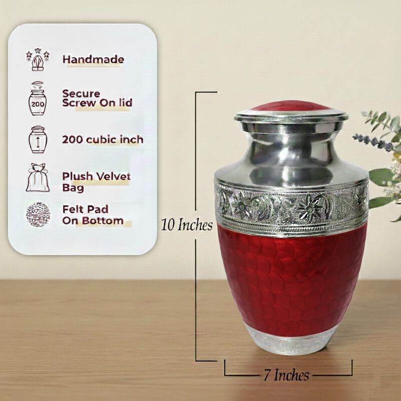 Engraved Memorial Urn with Textured image number 6