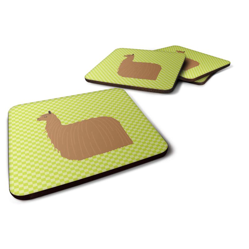 Caroline's Treasures Alpaca Suri Green Decorative coasters, 3.5, Multicolor