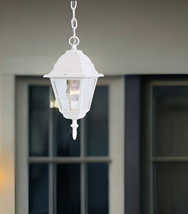 Weather-Resistant Beveled Glass Hanging Light for Garden or Entryway