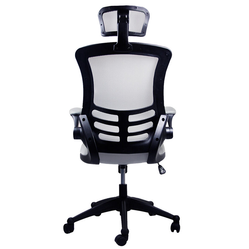 Streamdale Mesh Executive Chair with Headrest, Silver Grey image number 7