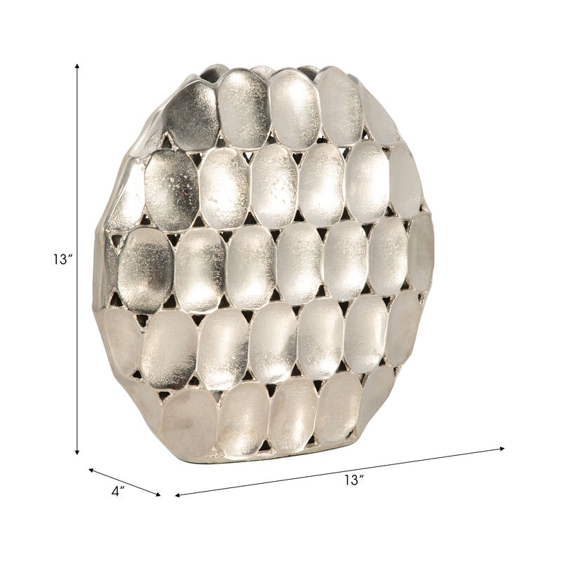 Textured Solid Oval Vase